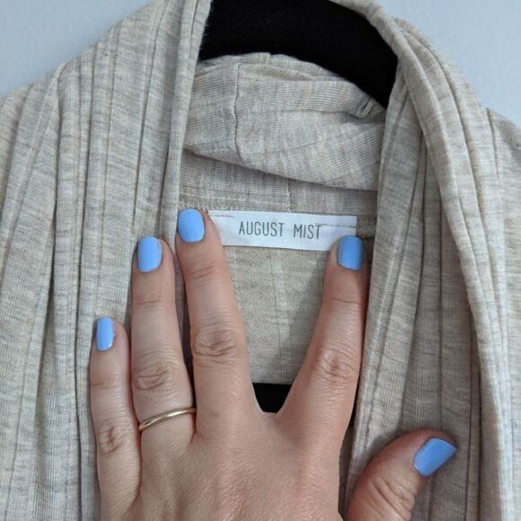 (August Mist) Tan Open Cardigan Lace Sides Small - Picture 6 of 8